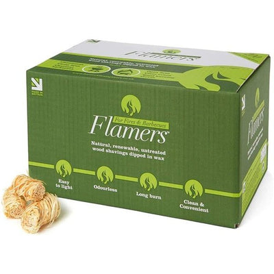 Flamers Natural Firelighters for Fires & BBQ (Pack of 200)