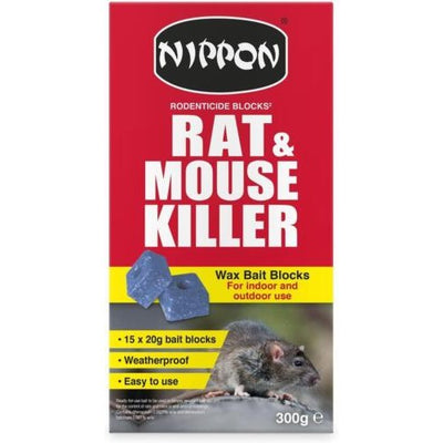 Nippon Rat & Mouse Killer Wax Blocks  - 300g