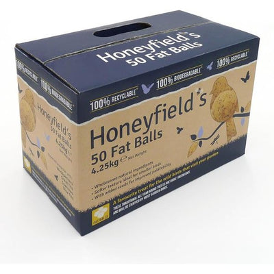 Honeyfields Fat Balls Wild Birds Suet Feed - 50 Fat Balls Pack