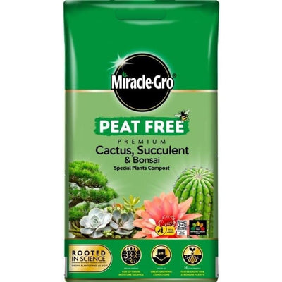 Miracle Gro Peat Free Premium Cactus/Bonsai Compost - 10L