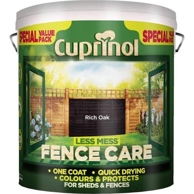 Cuprinol Less Mess Fence Care Paint - 6L (Rich Oak)