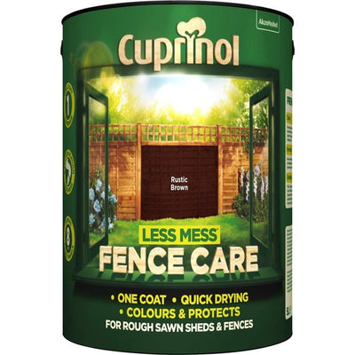 Cuprinol Less Mess Fence Care Paint - 6L (Rustic Brown)