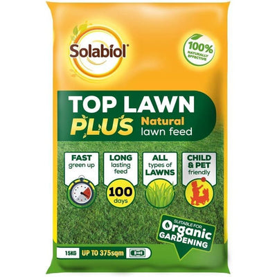 Solabiol Top Lawn Plus Natural Lawn Feed - 375m2 - 15Kg