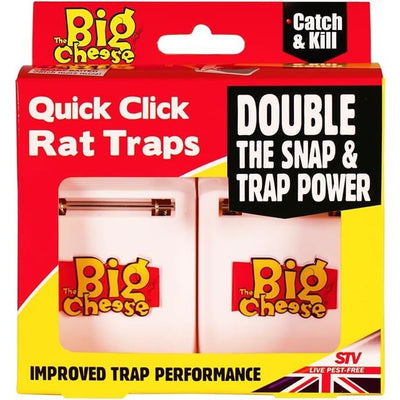 The Big Cheese Quick Click Rat Trap - Twin Pack