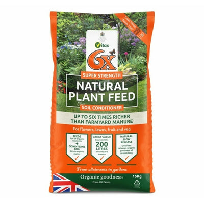 Vitax 6X Super Strength Natural Plant Feed 15kg Bag