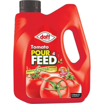 Doff Pour & Feed Liquid Tomato Fertiliser Enriched with Seaweed & Magnesium 3L
