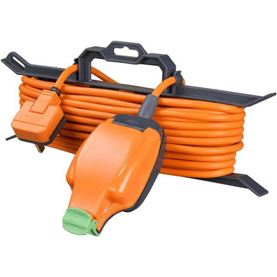 Masterplug Single inline Extension Lead H Frame 15M (Orange)