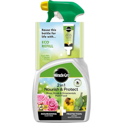 Miracle Gro 2 in 1 Nourish & Protect Plant Food Spray - 800ml