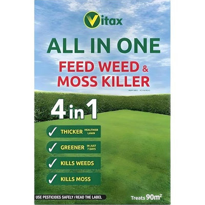 Vitax All In One Lawn Feed, Weed & Moss Killer 90m²
