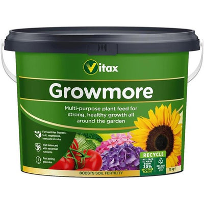 Vitax Growmore - Multi Purpose Plant Feed -  10Kg Tub