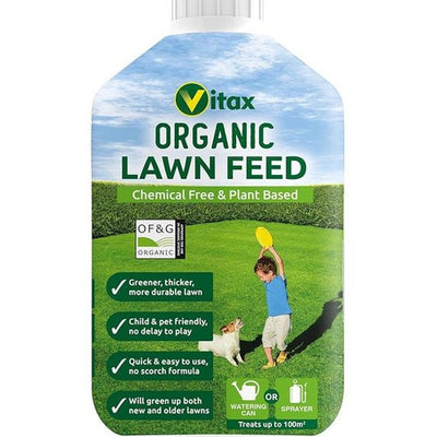 Vitax Organic Lawn Feed Liquid for Thicker Grass 1L (100 m²)